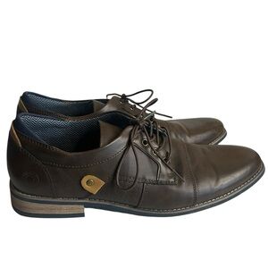 Bullboxer B52 Men’s Dress Shoes‎ Brown Lace-Up Oxford Cap Toe Size 13 EU 46